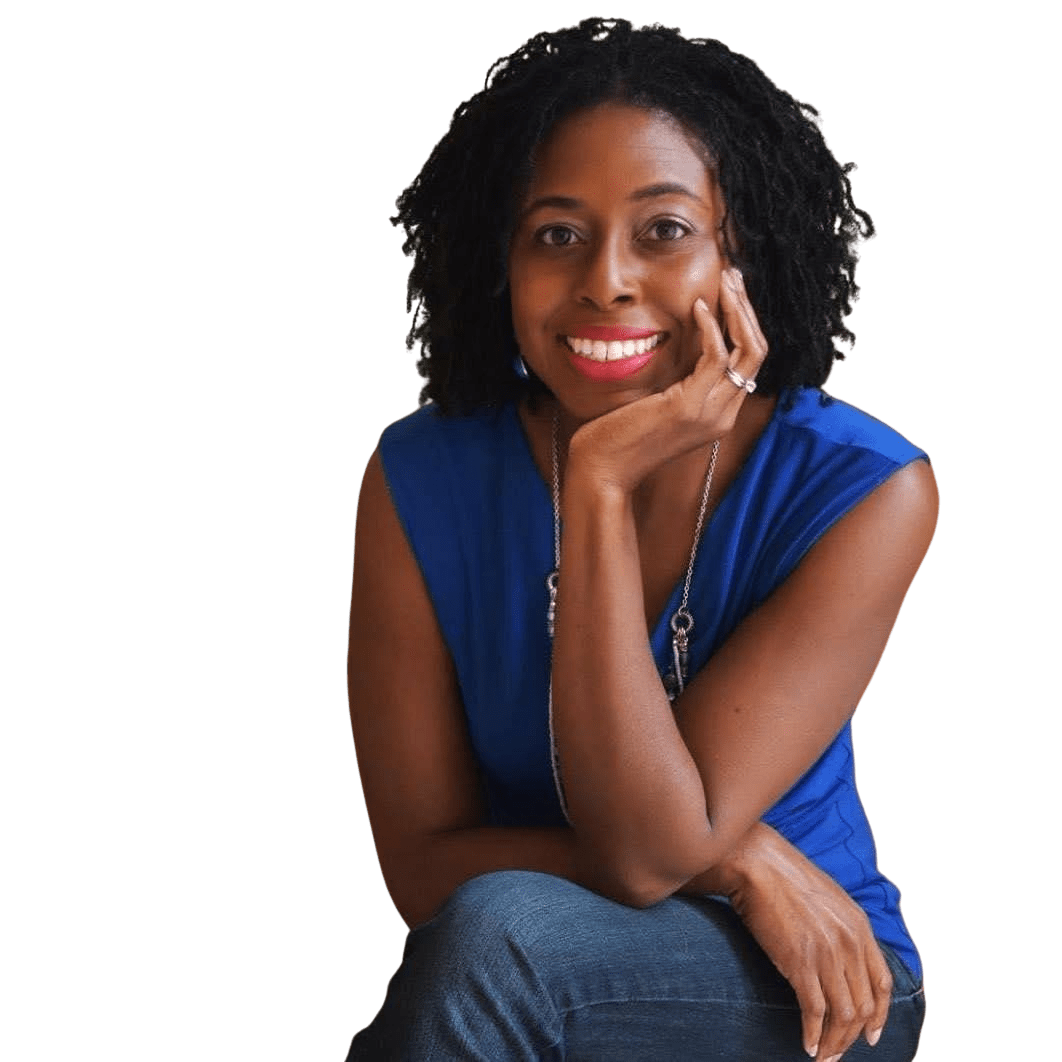 Felicia Jackson woman smiling in blue shirt.